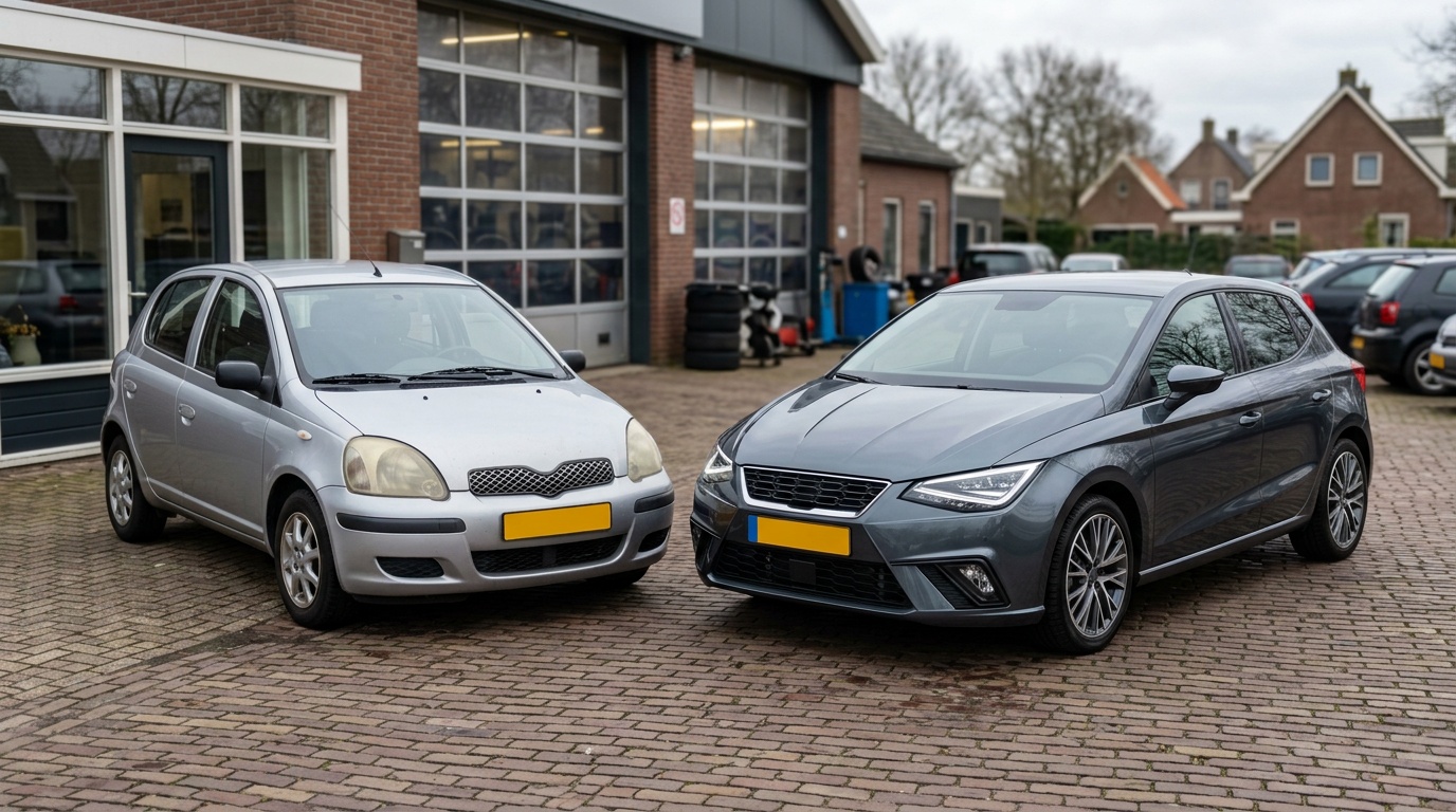 Een oudere en een jongere occasion naast elkaar
